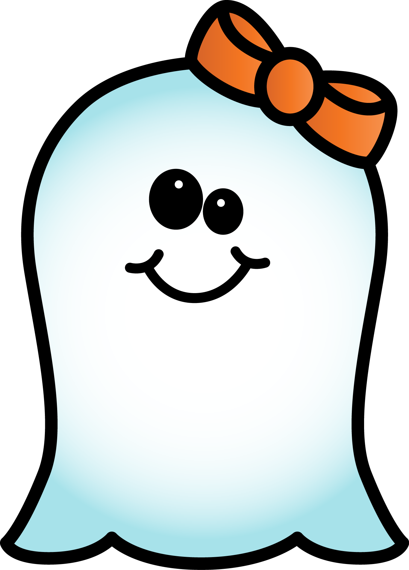 Homework Ghost - Cute Halloween Ghost Clipart (1366x1900)