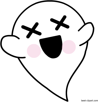 Cute And Happy Ghost Clip Art - Cute Halloween Photo Booth Props (450x450)