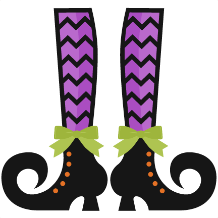 Legs Clipart Cute Halloween Witch - Witch Legs Silhouette (432x432)