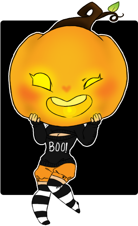 Pumpkin Head By Chibi - Pumpkin Head Girl Deviantart (576x831)