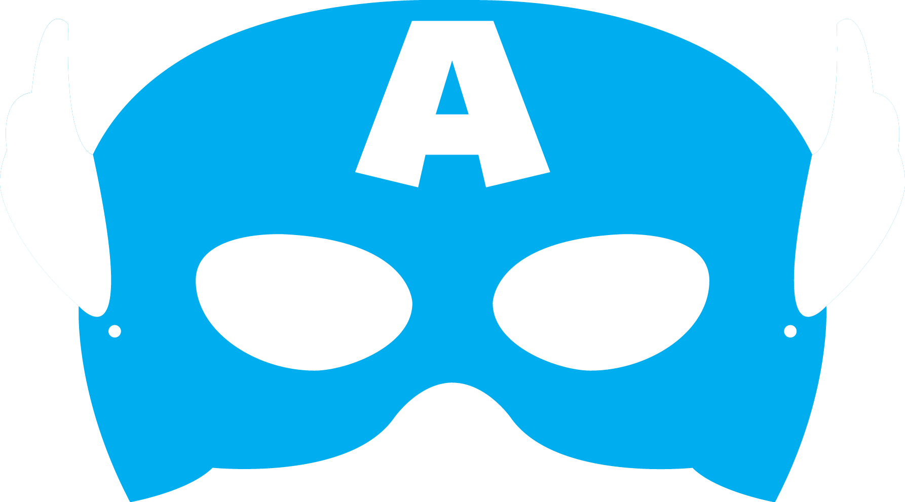 Com/project/avengers Inspired Masks - Captain America Mask Template (1786x991)