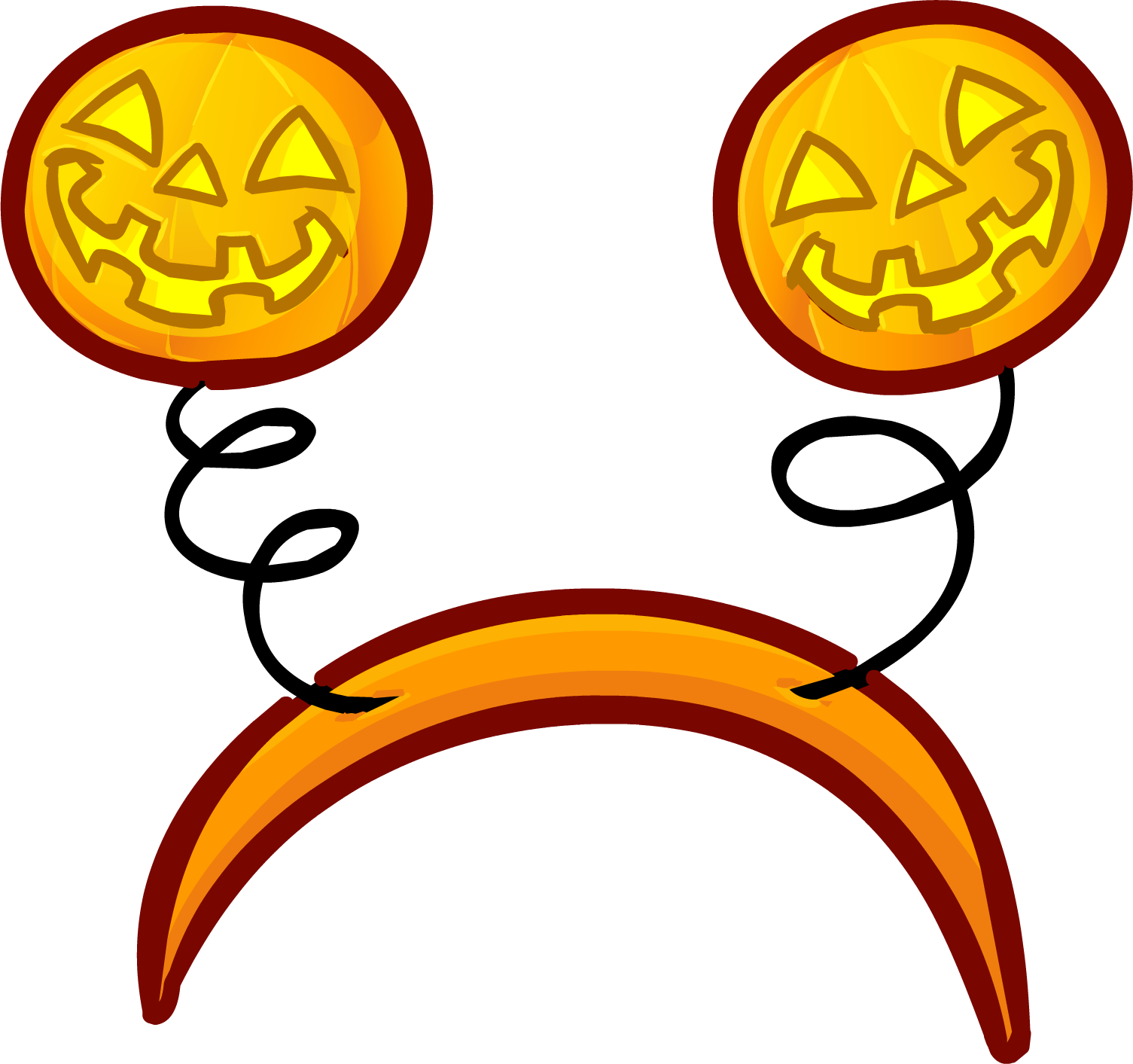 Pumpkin Antennae - Club Penguin Halloween Hat (1505x1413)