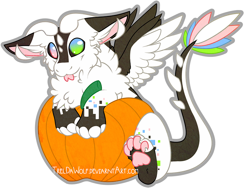 Pixel Pumpkin Spice~ By Treldawolf - Drawing (850x663)