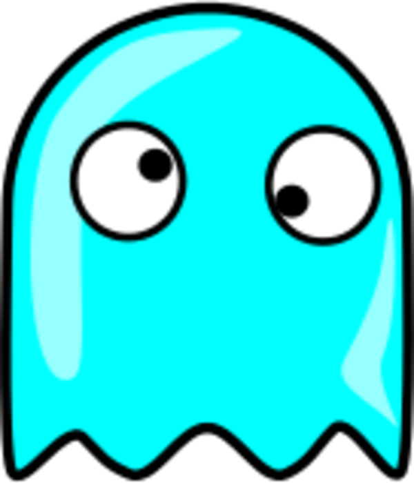 Pacman Ghost Clipart (600x700)