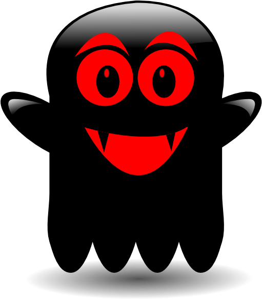 Black Ghost Clip Art At Clker - Best Gift - Halloween Ghost 2 Hoodie/t-shirt/mug Black/navy/pink/white (522x597)