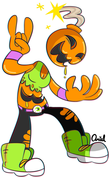 Fanart Of @tvguts Literally Explosive Character Grenadine - Fanart Of @tvguts Literally Explosive Character Grenadine (500x667)