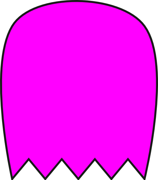 Pink Pacman Ghost Clip Art - Circle (522x594)
