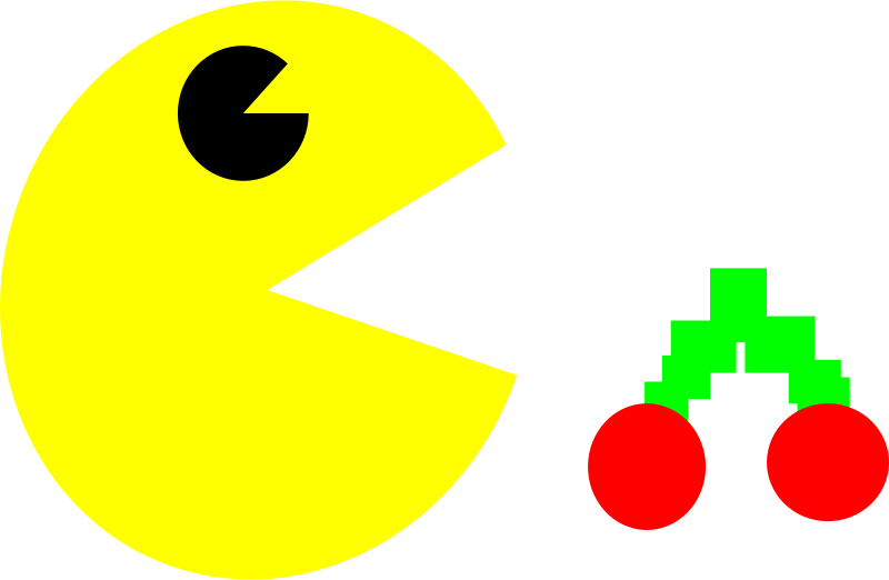 Pacman Moving Clipart Cliparthut Free - Pac Man Clip Art (800x522)