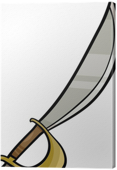 Sabre Clip Art Cartoon Illustration Canvas Print • - Sabre Clip Art Cartoon Illustration Canvas Print • (400x400)