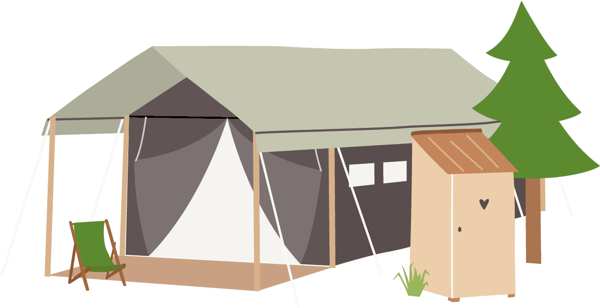 Canvas Frills Lodge - Glamping Png (1417x824)