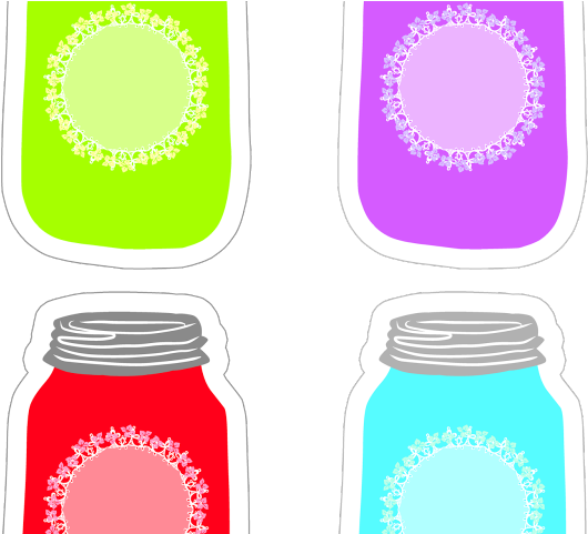 Mason Jar Clipart Tag Clipart - Colorful Jar Clipart (640x480)