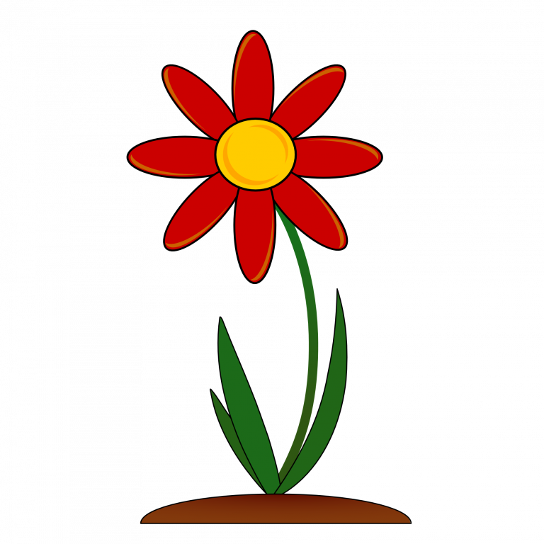 Download Red Flower Clipart - Red Flower Clip Art (768x768)