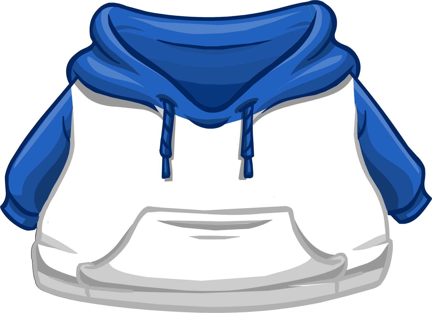 Blue And White Two - Club Penguin Hoodie (1697x1231)