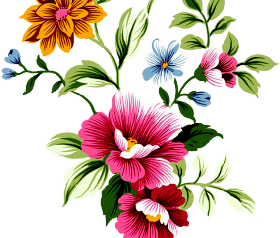 Pansy Clipart Swag - Embroidery Botanical Flowers (640x480)