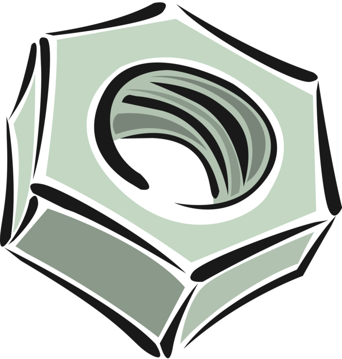 Vector Illustration Of Bolt Threaded Fastener Related - Vector Illustration Of Bolt Threaded Fastener Related (667x700)