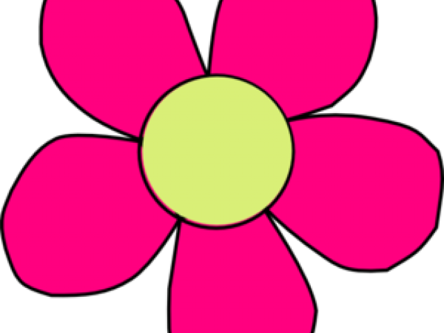 Pink Flower Clipart Neon Flower - Flower Clip Art (640x480)
