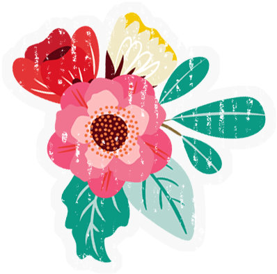 Celine Distressed Flower Sticker Graphic By Rachel - Celine Distressed Flower Sticker Graphic By Rachel (456x456)