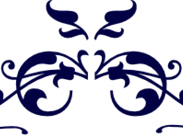 Navy Clipart Swirl - Decorative Elements Clip Art (640x480)