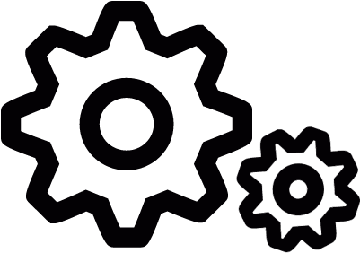 Pair Of Gears Vector - Engranaje Dibujo Para Colorear (400x400)