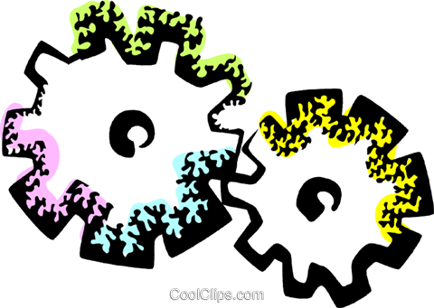 Gears Royalty Free Vector Clip Art Illustration - Gears Royalty Free Vector Clip Art Illustration (480x341)