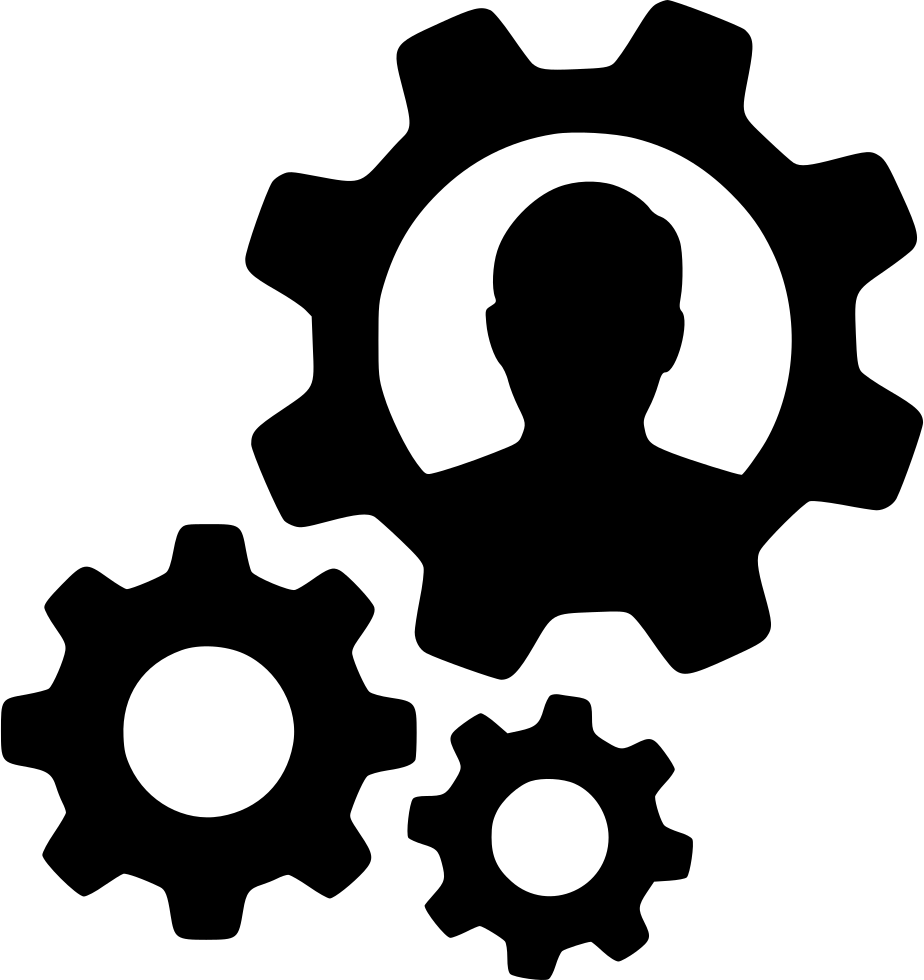 Gears User Person Cogs Settings Configure Profilesettings - Transparent Icon For Productivity (924x980)