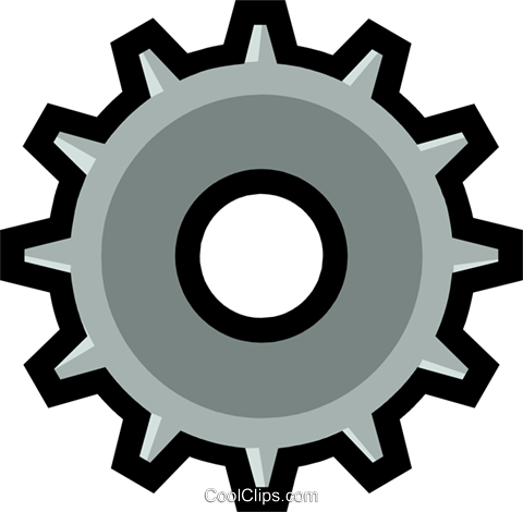 Gear Royalty Free Vector Clip Art Illustration - Gear Icon Free (480x470)