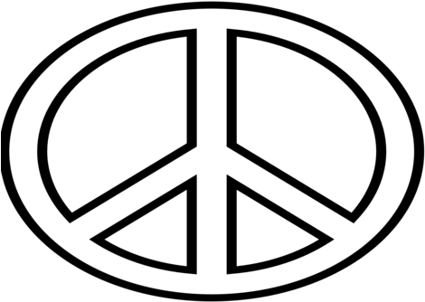 Peace Sign Coloring Pages For Adults Coloring Trend - Peace Png (476x333)