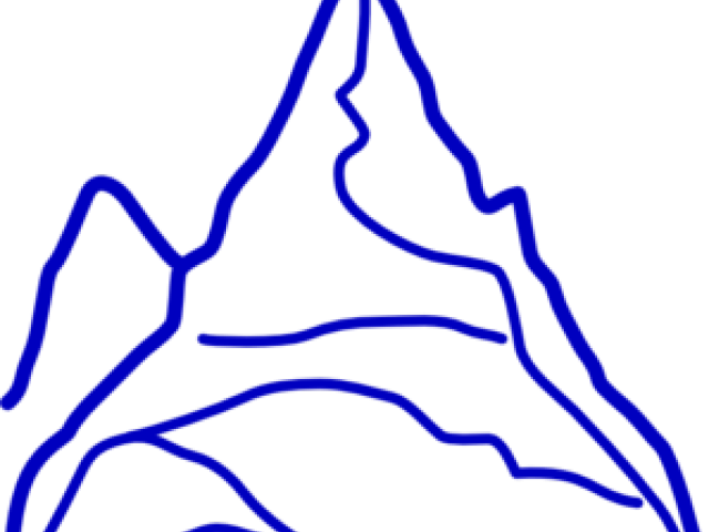 Ridge Cliparts - Clipart Black And White Mountain (640x480)