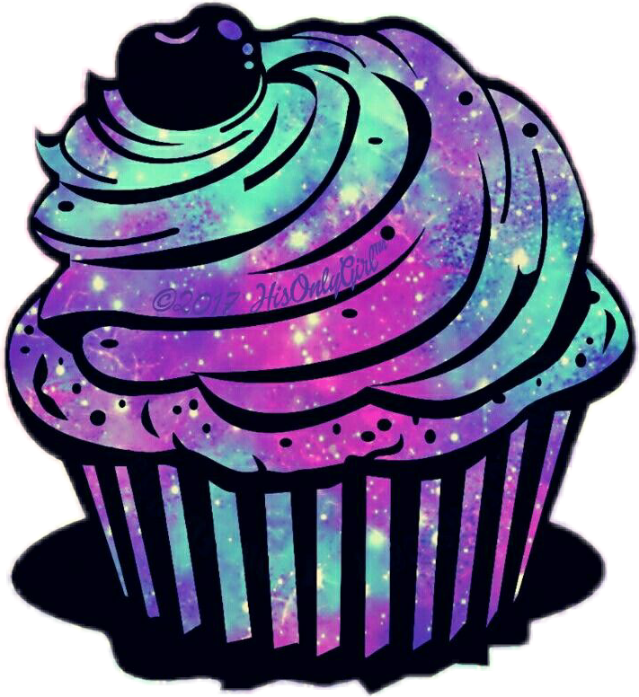 Galaxy Clipart Cupcake - Poze Cute De Fundal (711x776)