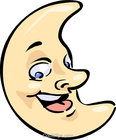 Moon Royalty Free Vector Clip Art Illustration - Moon Royalty Free Vector Clip Art Illustration (398x480)