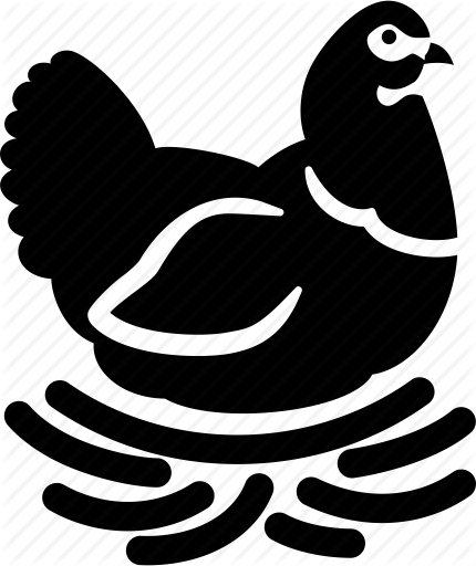 Birds Nest Clipart Hen Nest - Chicken Nest Icon Png (430x512)