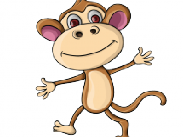 Drawn Monkey Forest Animal - Cartoon (640x480)
