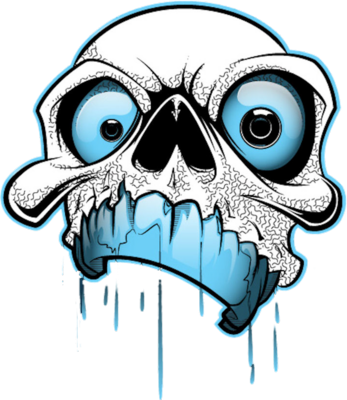 Dripping Skull Vector - T Shirt Roblox Caveira (347x400)