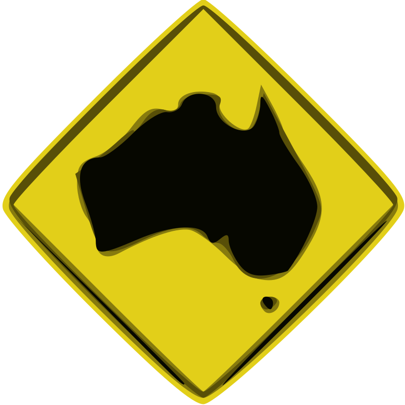 American Black Bear Polar Bear Traffic Sign Warning - Australia Road Sign Png (800x800)