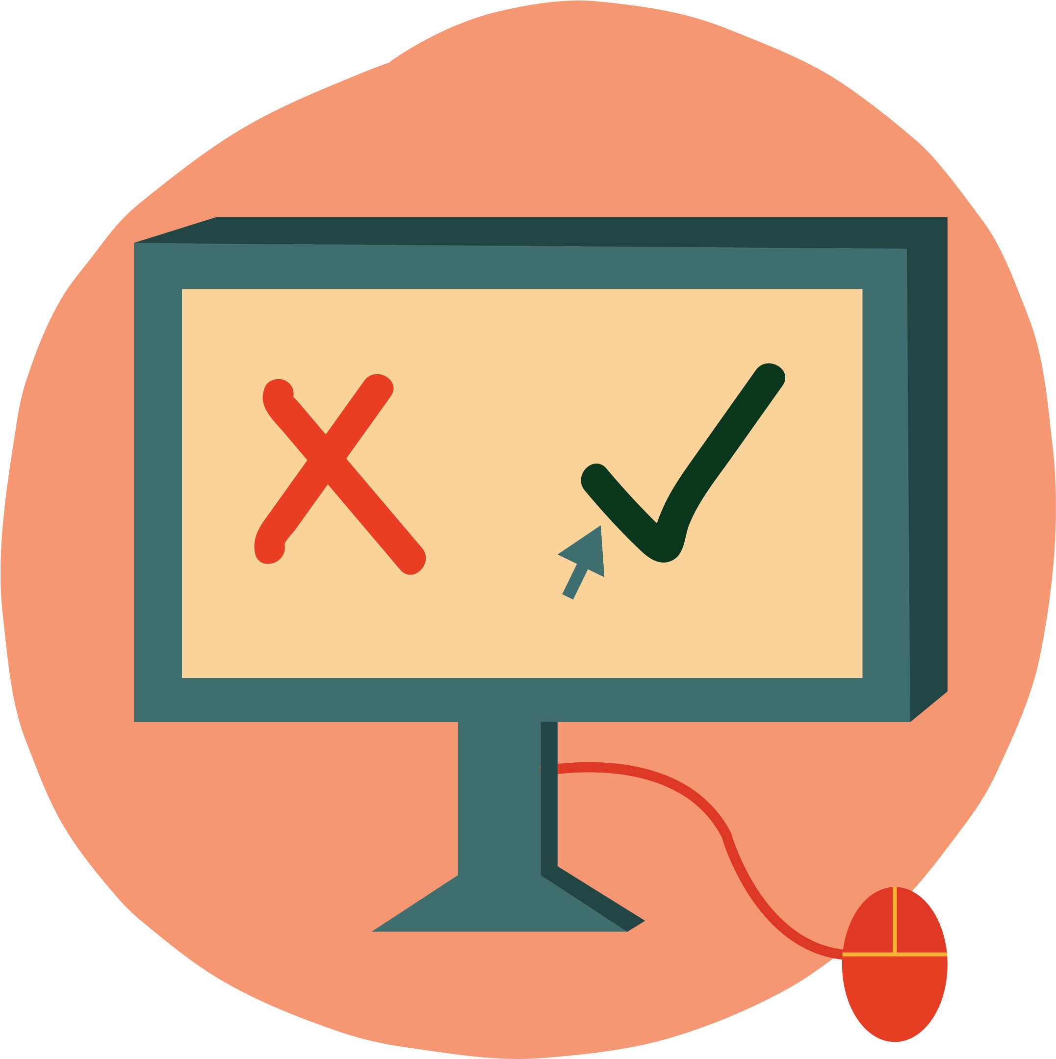 Online Courses Due To Their Convenience - Illustration (3376x2626)