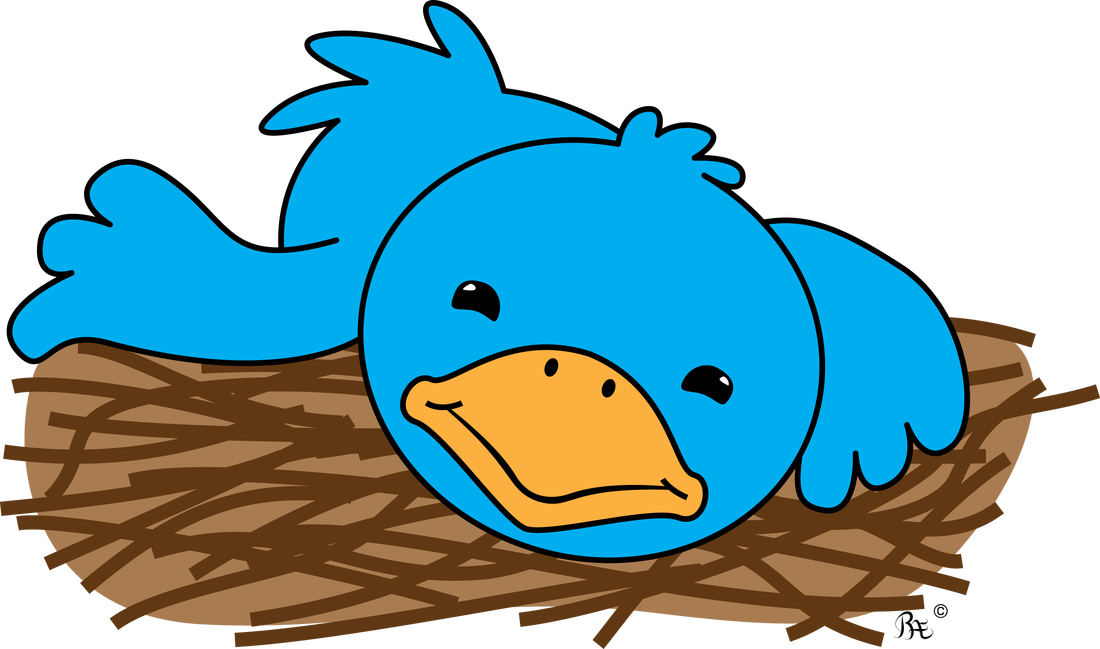 Cartoon Of A Lazy Blue Bird That Is No Early Bird, - Cartoon Of A Lazy Blue Bird That Is No Early Bird, (1100x649)