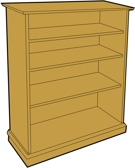Wood Clipart Book Shelf - Shelf (569x706)