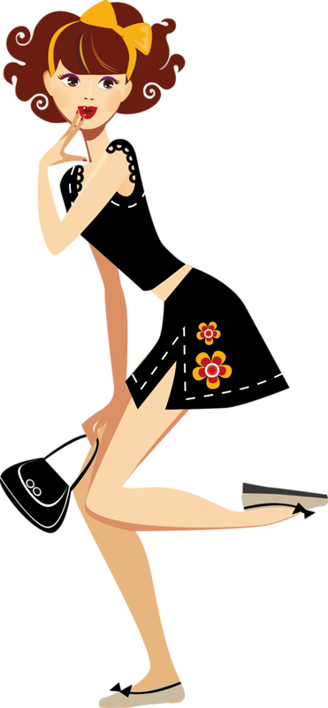 Tubos Mulheres / Todos Os Tipos - Kitty Party Girl Png (371x800)