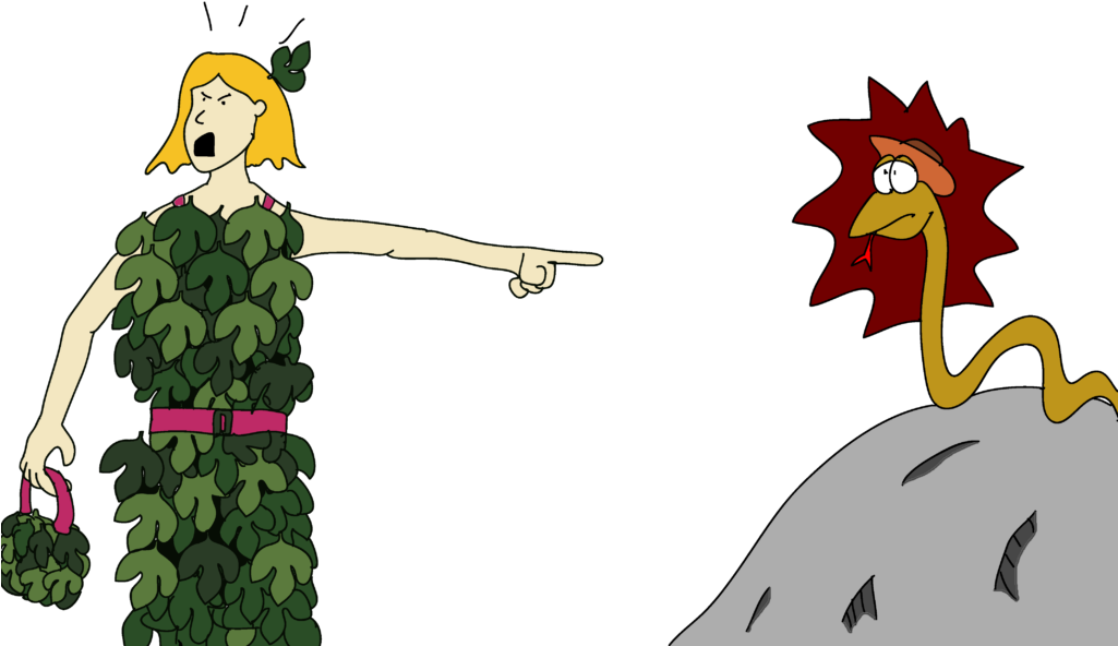 12 The Man Said, “the Woman Whom You Gave To Be With - Cartoon (1024x768)