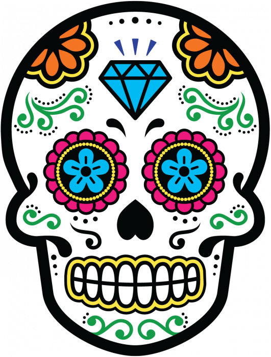 Tete De Mort Mexicaine - Deco Tete De Mort Mexicaine (531x700)