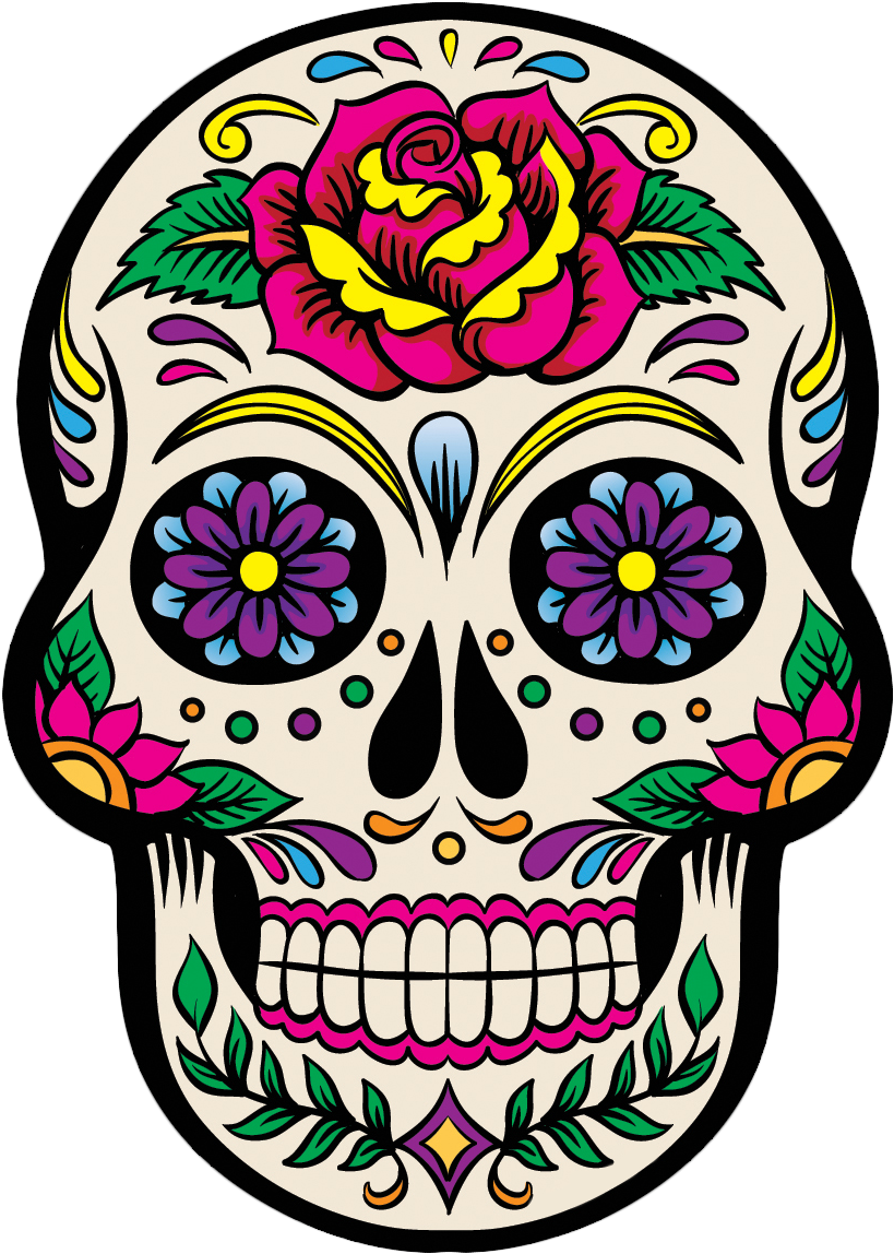 #dyaofthedead #skull #ftestickers #freetoedit #remixit - Calavera Dia De Muertos Png (950x1200)