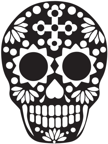 Sugar Skull Decal - Freno De Disco Vector (498x569)