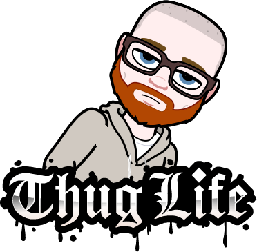Thug Life Nerd - Bitmoji Girl With Brown Hair (372x365)