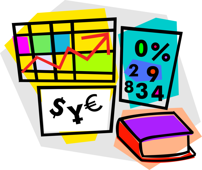 Vector Illustration Of Wall Street Stock Market Investments - Economics (830x700)