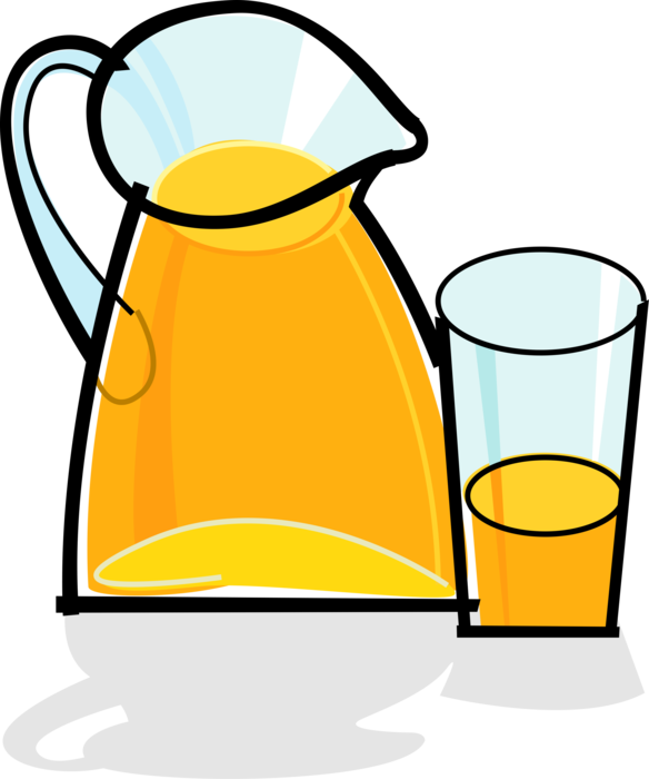 Orange Juice Pitcher - Orange Juice Clipart (584x700)