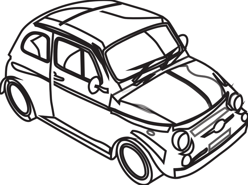 Car Pictures Black And White - Black And White Clipart Car (806x601)