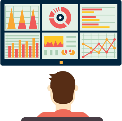 Analytics Mes - Dashboard Vector (400x398)