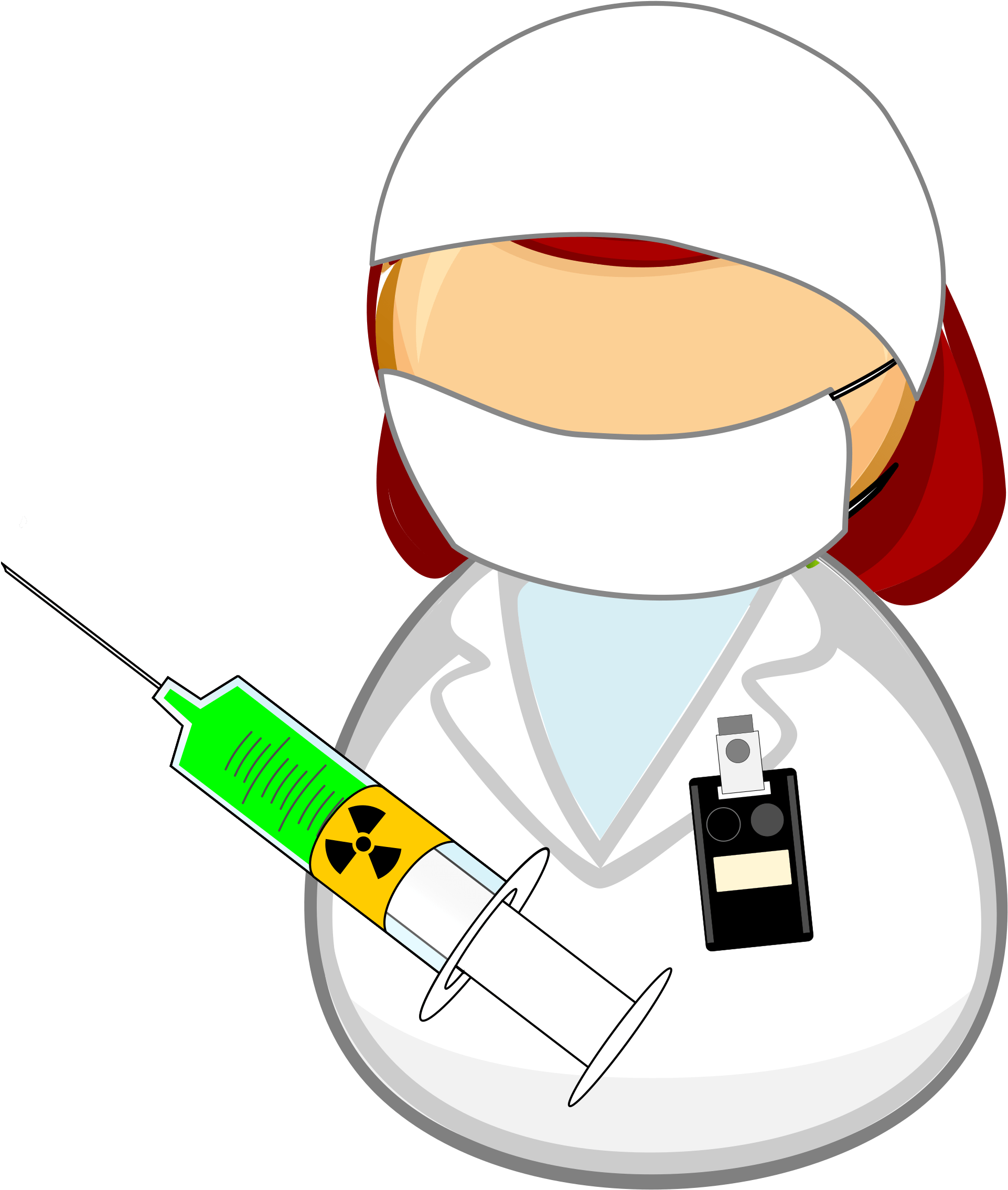 Nuclear Medicine Worker Vector Clipart - Nuclear Medicine Clipart (2053x2400)