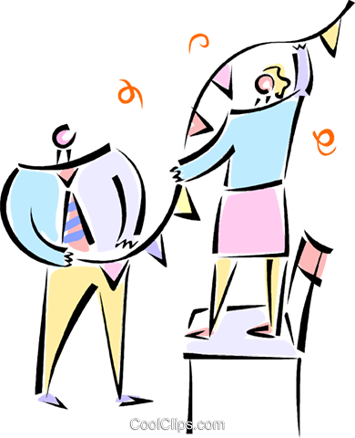 Office Party Vektor Clipart Bild Vc062108 Coolclipscom - Office Party Vektor Clipart Bild Vc062108 Coolclipscom (390x480)