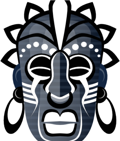 Masks Clipart Shogun - Black And White African Masks (640x480)